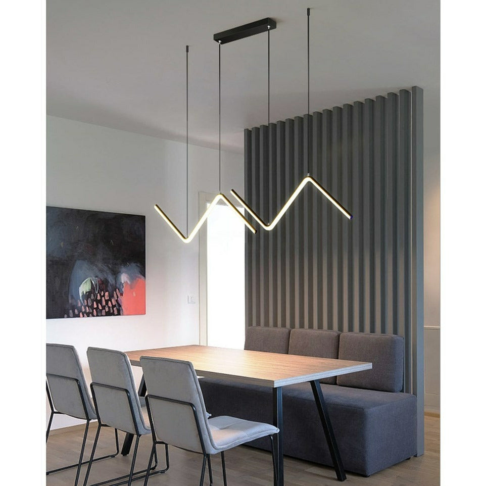 Classic zig-zag branch chandelier